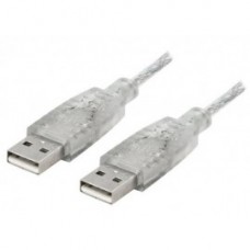 8ware USB 2.0 Certified Cable A-A 1m Transparent Metal Sheath UL Approved 