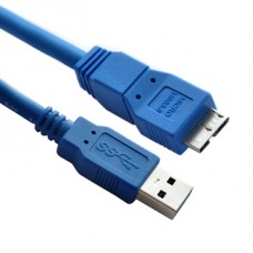 ASTROTEK USB3.0 A MALE TO MICRO USB B MALE, 28AWG, WITH 80 BRAIDING, BLUE COLOUR, SIZE 1.8M / 3M